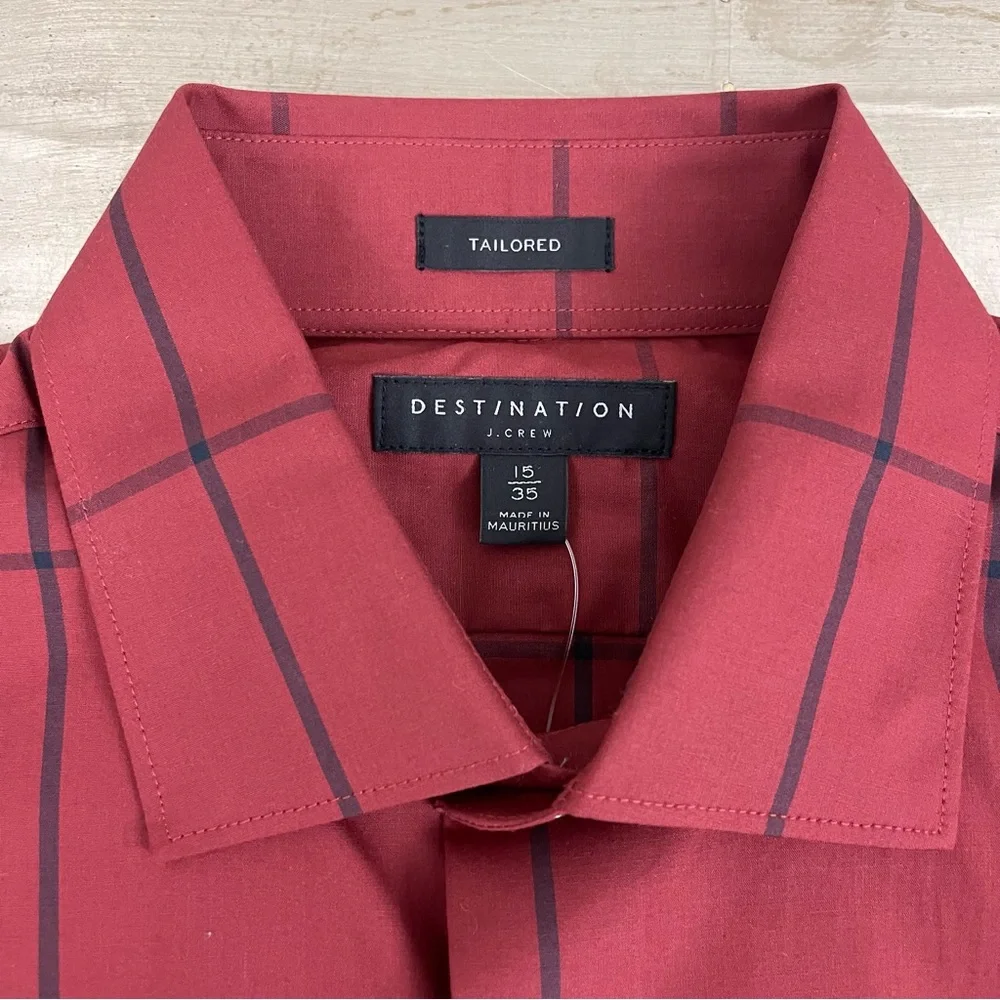 J. Crew Destination Tailored Fit Plaid Button Down Shirt